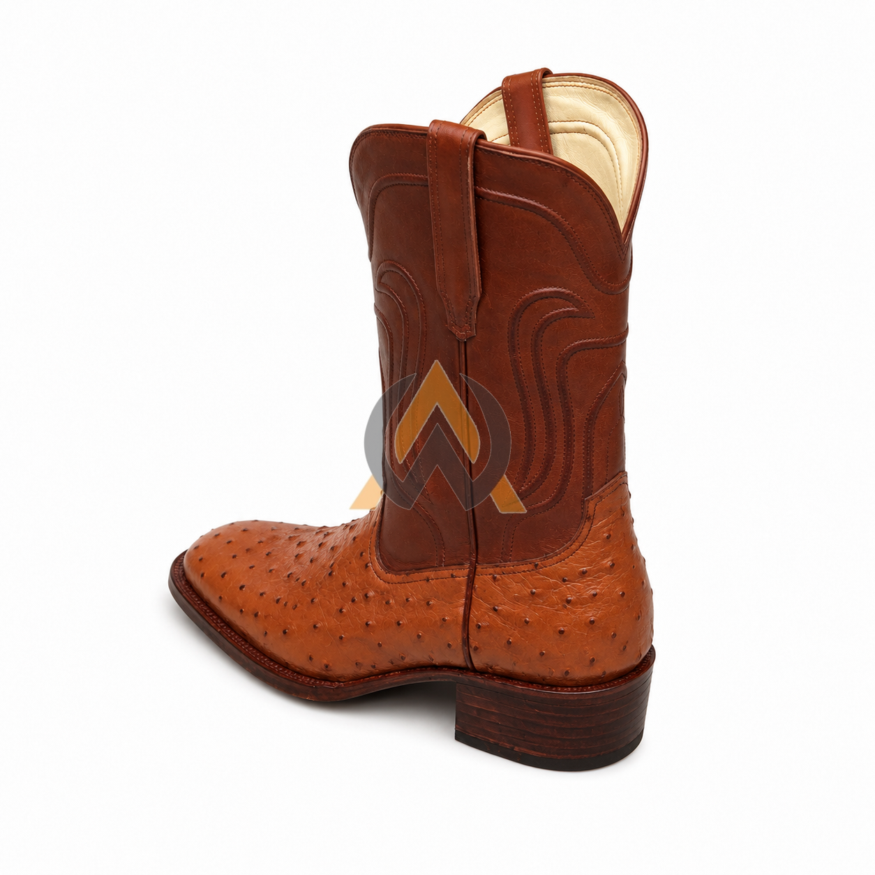 Tan Ostrich Cowboy Boots – Made to Order view 2