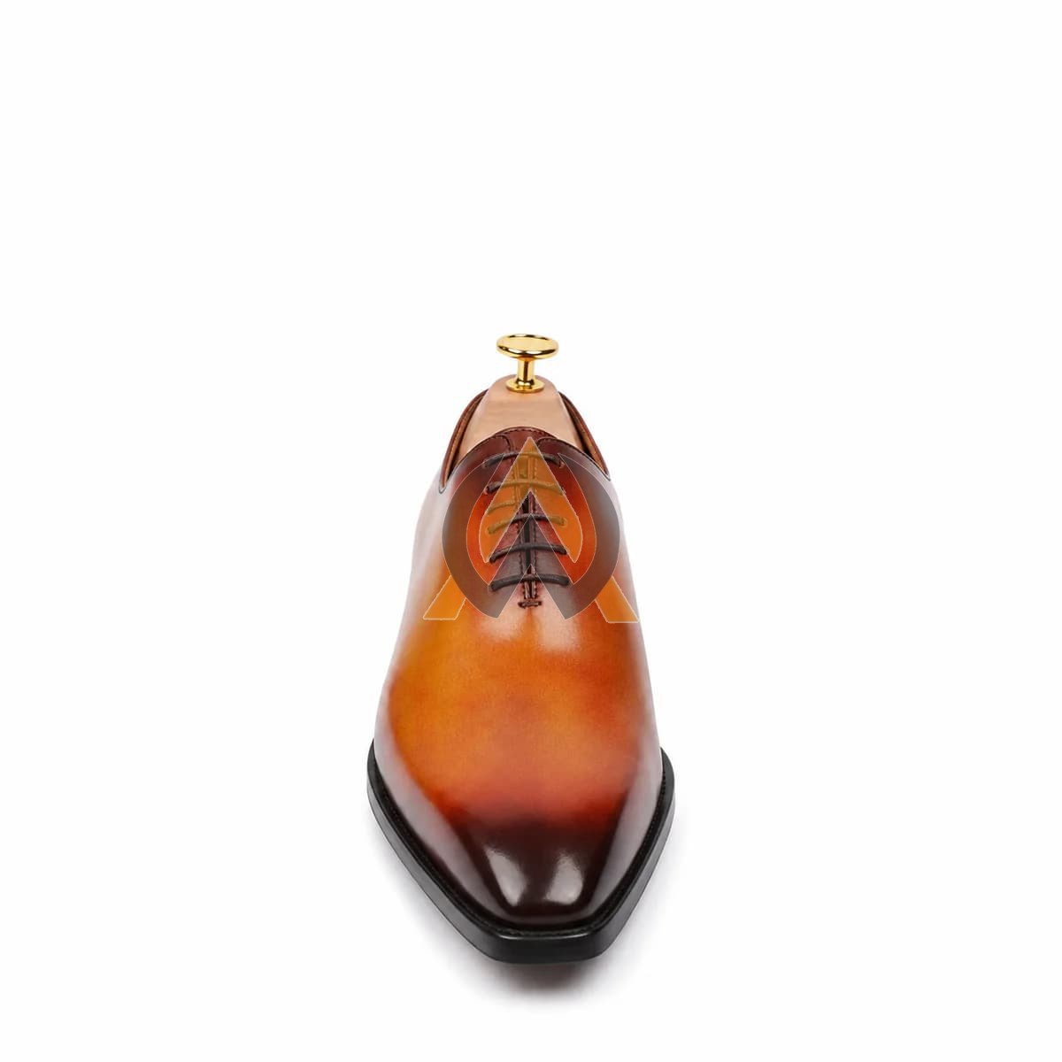 Men’s Cognac Patina Wholecut Oxford Shoes – Made to Order view 3