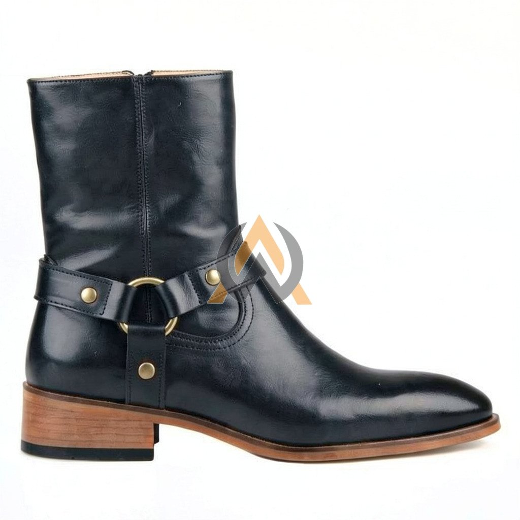 Men’s Chestnut Brown Harness Boots – Made to Order view 1